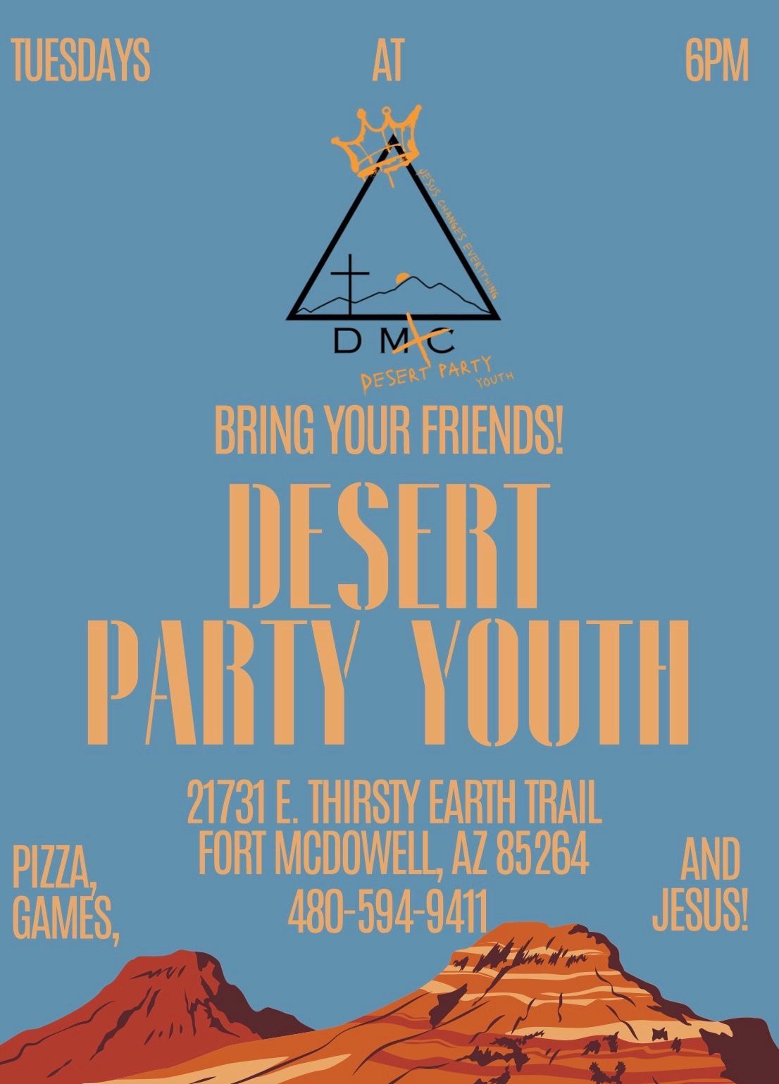 Desert Mountain Church Youth Ministry Event Flyer
